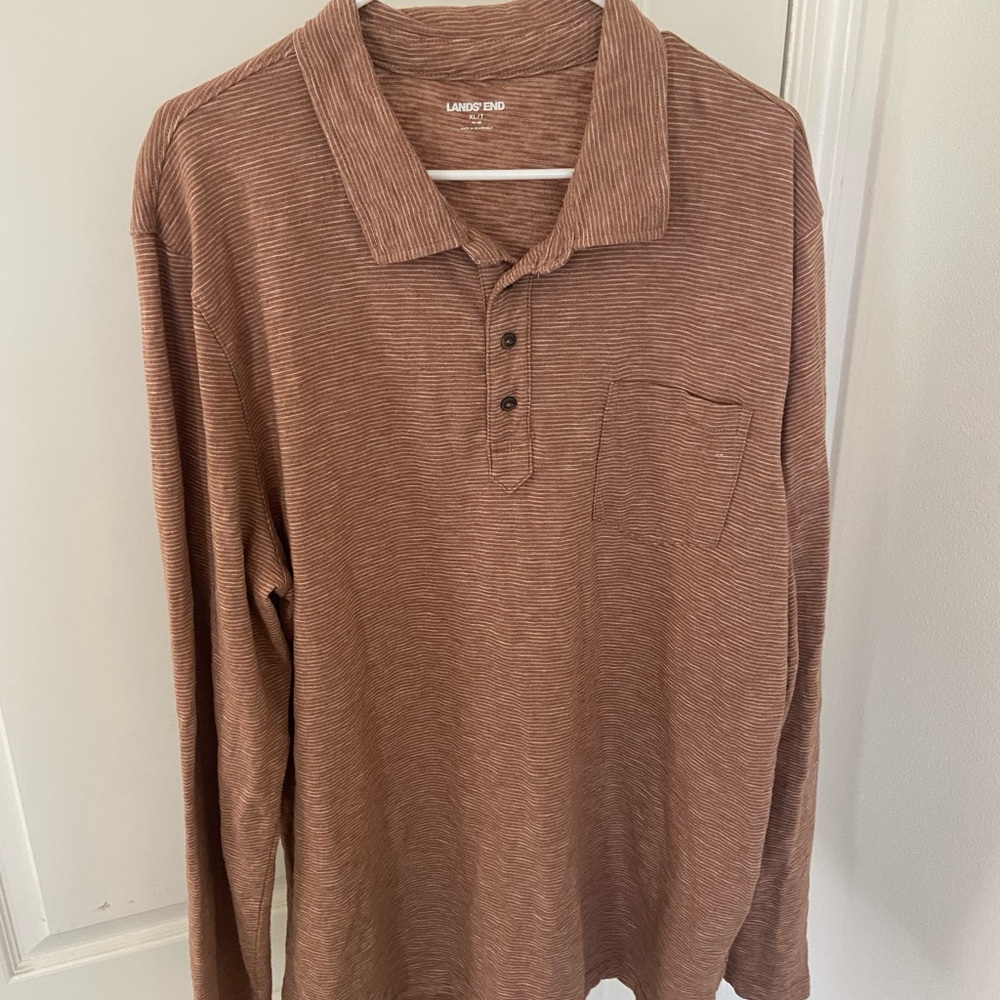 Lands End brown pullover